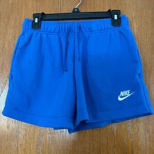 Ladies size S blue Nike sweatpant shorts